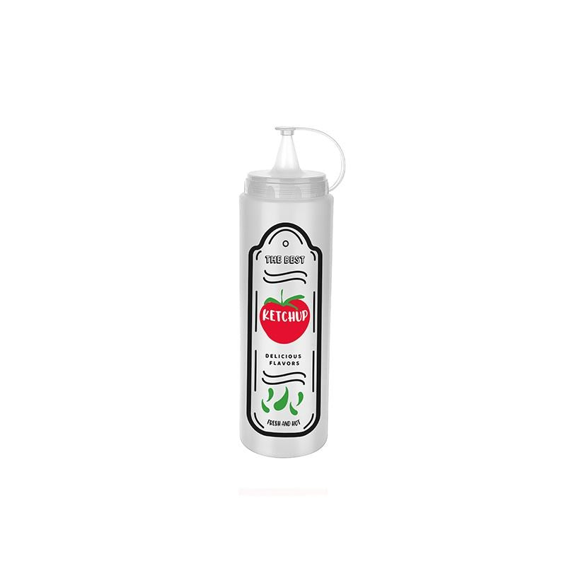 Squeeze Sauce Bottle with Printed Drawing - 400ml. / 14oz.