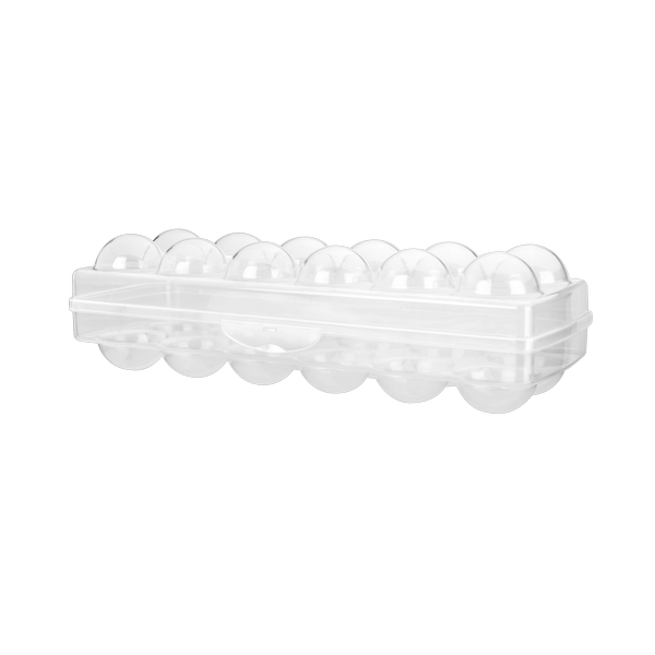 12-Egg Storage Tray for Refrigerator | Crystal-Clear Stackable Egg Holder