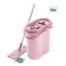 Load image into Gallery viewer, Bucket Set with 3 Compartments and Microfiber Mop
