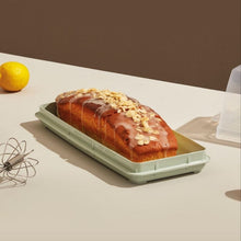 Load image into Gallery viewer, Food/Cake Holder - Rectangular Portable Baton Cake Carrier - Cake Box Comes With Handle
