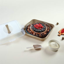 Load image into Gallery viewer, Food/Cake Holder - Square Portable Pasta / Pastery Carrier - Cake Box Comes With Handle
