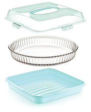 Load image into Gallery viewer, Food/Cake Holder - Square Portable Pasta / Pastery Carrier - Cake Box Comes With Handle
