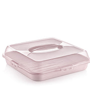 Load image into Gallery viewer, Food/Cake Holder - Square Portable Pasta / Pastery Carrier - Cake Box Comes With Handle
