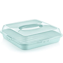 Load image into Gallery viewer, Food/Cake Holder - Square Portable Pasta / Pastery Carrier - Cake Box Comes With Handle
