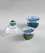 تحميل الصورة في عارض المعرض، Food Storage Containers Set (400, 800 &amp; 1,350 ml.) - Plastic Sealed Round Storage Containers Set Of 3
