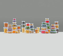 تحميل الصورة في عارض المعرض، Food Storage Containers Set (400, 800 &amp; 1,350 ml.) - Plastic Sealed Round Storage Containers Set Of 3
