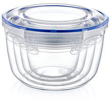 تحميل الصورة في عارض المعرض، Food Storage Containers (Set of 4 - 625, 1200, 2100 &amp; 3400 ml.) - Sealed High Round Storage

