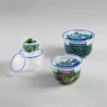 تحميل الصورة في عارض المعرض، Food Storage Containers (Set of 4 - 625, 1200, 2100 &amp; 3400 ml.) - Sealed High Round Storage
