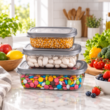 تحميل الصورة في عارض المعرض، Food Storage Containers Set of 3 | 400, 670 &amp; 1200ml
