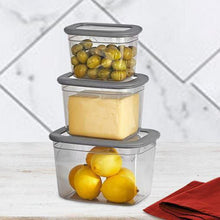 Load image into Gallery viewer, Food Storage Containers Set with Silicone Lid (3 Pcs - 2,300 ml., 1,300 ml., 800 ml.)
