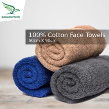 Load image into Gallery viewer, Cotton Face Towel - 100% Cotton - 50cm X 90cm - By Eagles Picks
