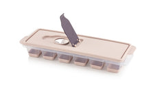 Load image into Gallery viewer, Ice Cube Tray with Lid -  Covered Ice Cube Tray with Removable Cover and silicon bottom
