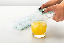 Load image into Gallery viewer, Ice Cube Tray with Lid -  Covered Ice Cube Tray with Removable Cover and silicon bottom
