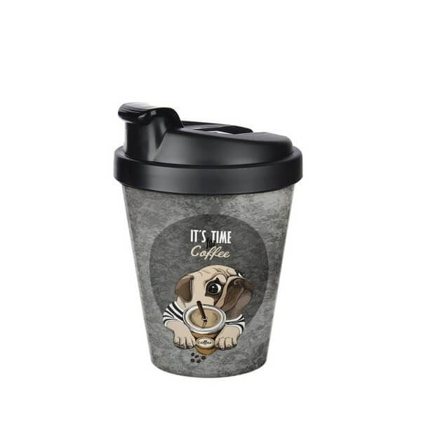 Plastic Reusable Coffee Cup with Lid - Motto Termo Cup - 400ml. / 14oz. Travel Mug