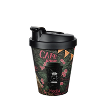 Load image into Gallery viewer, Plastic Reusable Coffee Cup with Lid - Motto Termo Cup - 400ml. / 14oz. Travel Mug
