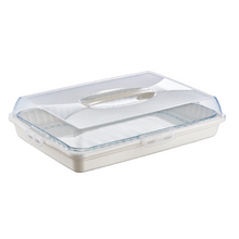 Load image into Gallery viewer, Food/Cake Holder - Rectanguler Portable Pasta / Pastery Carrier - Cake Box Comes With Handle
