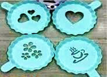 Load image into Gallery viewer, Plastic Cappuccino Stencil Set - Decorative Pattern Set for Cappuccino, Latte and Hot Chocolate
