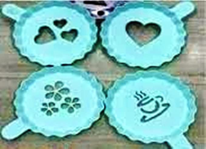 Plastic Cappuccino Stencil Set - Decorative Pattern Set for Cappuccino, Latte and Hot Chocolate