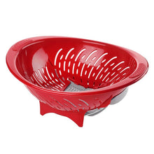 تحميل الصورة في عارض المعرض، Smart Plastic Colander &amp; Strainer with Easy Open-Close Bottom Door - BPA-Free
