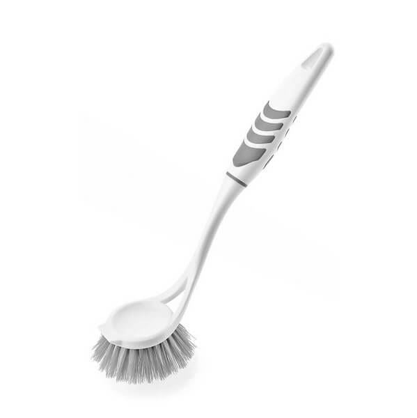 Multipurpose Brush with Handle (Round) - Dish Washing Brush Scrubber - Softon Sink And Dish Brush