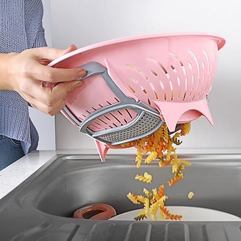 Smart Colander/Strainer With Smart Door for Draining Pasta, Vegetables and Fruits