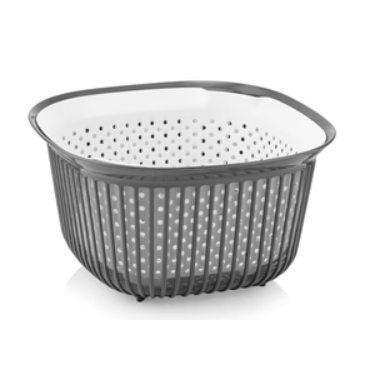 Plastic Washing Bowl and Strainer (4.0 Lt.)