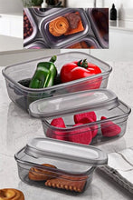 Load image into Gallery viewer, Food Storage Containers Set with Plastic Lid (3 Pcs - 1,200 ml., 670 ml., 400 ml.)
