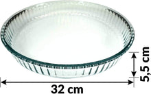 تحميل الصورة في عارض المعرض، طقم طبق خبز زجاجي للفرن مكون من 2 - صينية خزفية دائرية لللازانيا والتارت والكعك. 
